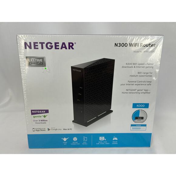 New/Sealed NETGEAR N300 WiFi Router Model WNR2000 - Picture 1 of 5
